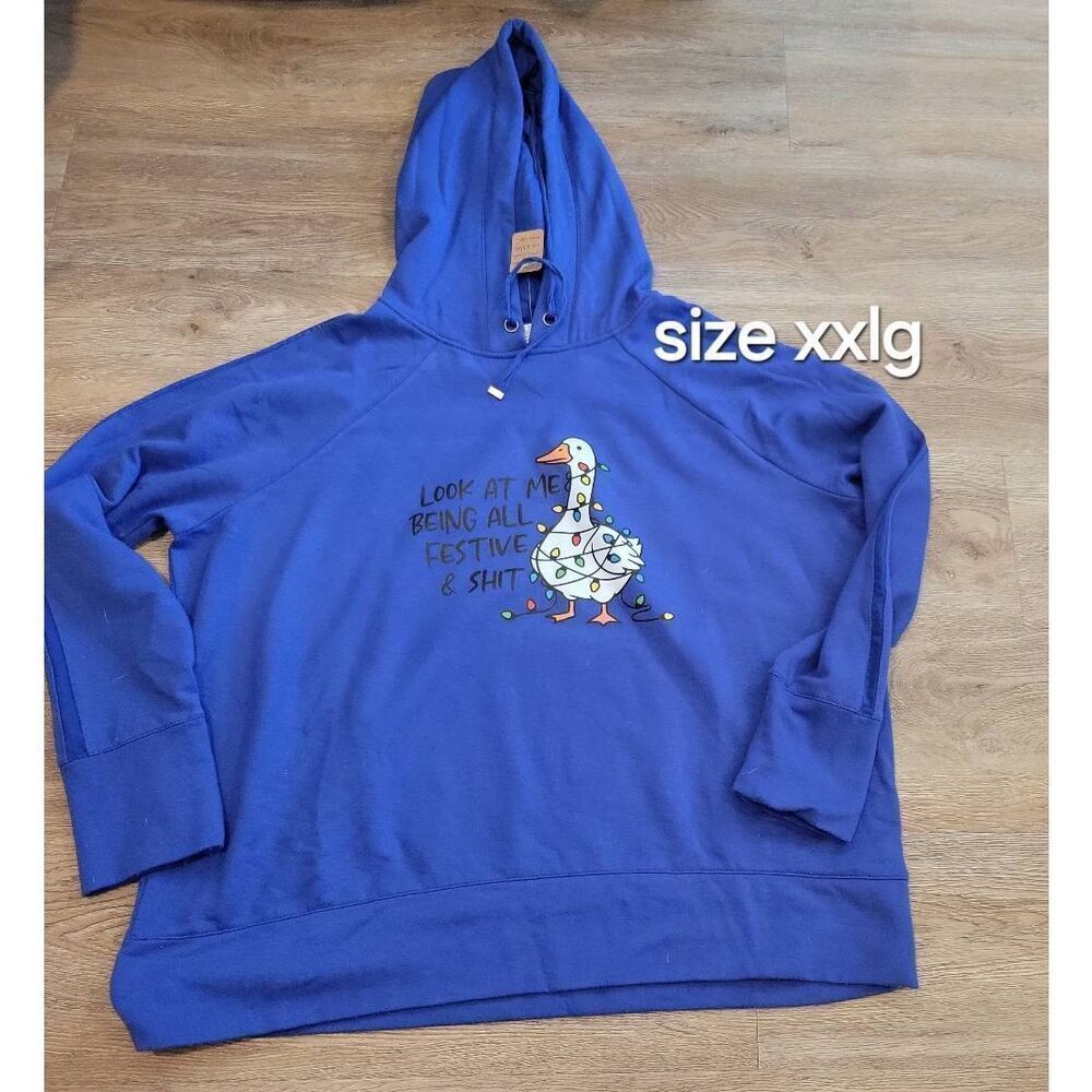 Christmas festive and shiot hoodie women's xxlg 18-20